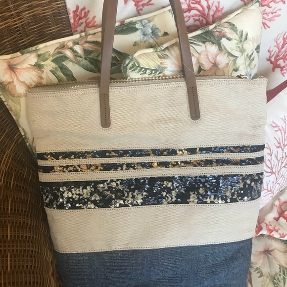 GAP Handbags - Gap bag sequin stripe NWT
